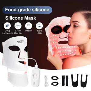 7-Color Silicone LED Face & Neck Red Light Therapy Mask
