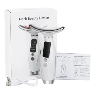 7-Color LED Face & Neck Massager with Heat & Vibration