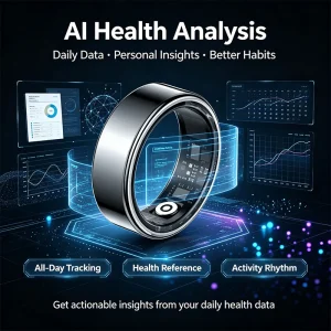 2026 New A018 AI Smart Ring Stainless Steel